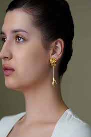 Ember Bud Long Dangle Earrings