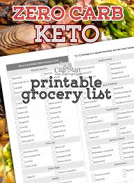 keto diet for beginners with printable low carb food lists