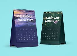 Free Table Office Desk Tent Calendar Mockup Psd Set Good Mockups Desk Calendar Mockup Table Calendar Design Office Desk Calendar