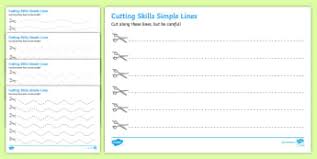 Start with the thick black straight lines and work. Cutting With Scissors Scissor Skills Activity Workbook