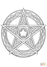 Wiccan Pentagram Super Coloring Witch Coloring Pages Celtic Coloring Wiccan Symbols