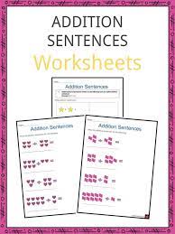 addition sentences worksheets writing addition examples resources