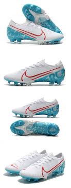 Nike Mercurial Vapor 13 Elite Fg Cleat White Blue Nike Nike Cleats Football Boots