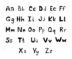 We confine each letter to one page so . Hand Drawn Brush Ink Vector Abc Upper And Lower Case Letters Set English Alphabet Doodle Comic Font For Your Design Royalty Free Cliparts Vectors And Stock Illustration Image 104669039