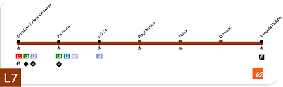 Porque si esa zorra de @linea1metro puede tener twitter, yo. Line 7 Brown Of The Barcelona Metro