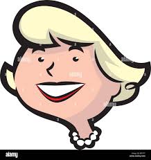 Drawing woman necklace hi-res stock photography and images