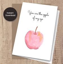 Oh, sparkle, shine your light. You Are The Apple Of My Eye Card Etsy