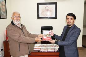 Renowned historian and former Member of the National Assembly (ANP), Pervaiz  Khan Advocate, has graciously presented his latest book, "Unravelling the  Epic Saga of The Khudai-Khidmatgar: A Melancholic Tribute," to Bacha Khan
