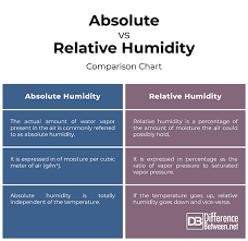 Difference Between Absolute And Relative Humidity Difference