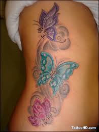 Butterflies Tattoo On Rib Side 2 Tattoos Book 65 000 Tattoos Designs Purple Butterfly Tattoo Butterfly Tattoo Butterfly Tattoo Designs