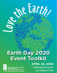 Global network across the planet earth. Earth Day California Tobacco Free Colleges