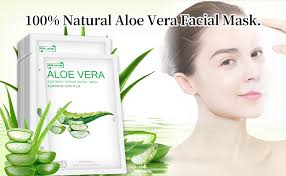 Amazon.com: 蘆薈面膜,保濕面膜乾燥,油膩,敏感性皮膚,蘆薈面部護膚片,適用於保濕,舒緩,鎮靜,防曬,痤瘡,女性護膚面膜10 件組:  美容與個人護理