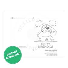 Printable Foldable Happy Birthday Coloring Card Printable Happy Birthday Coloring Card Ladybug Birthday Card Etsy In 2020 Kids Birthday Cards Ladybug Birthday Birthday Cards