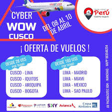 Aprovecha El Cyber Wow Del 08 Al 14 De Abril Y Compra Tus Vuelos Nacionales E Internacionales A Precios De Locura Ios Messenger