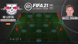 Leipzig have used a variety of formations this season and are demonstrating an impressive degree of fluidity and tactical understanding under julian nagelsmann. Fifa 21 Custom Tactics Julian Nagelsmann Rb Leipzig 3 4 2 1 Formation Player Instructions Youtube