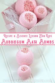 I never hear of this! Bubble Gum Bath Bombs Recipe Tips On Making Bath Bombs With Kids Bath Bombs Diy Recipes Bath Bomb Recipes Making Bath Bombs