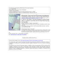 Pdf A Tale Of Two Wars Framing Analysis Of Online News Sites In Coalition Countries And The Arab World During The Iraq War