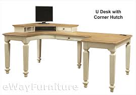 Büromaterial, schreibwaren, lehrmittel und mehr. Charleston Antique White U Desk With Corner Hutch