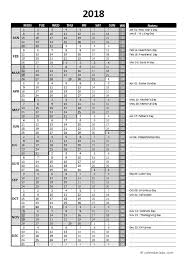 2018 Business Project Planning Calendar With Week Number Calendar With Week Numbers Calendar Template Weekly Calendar