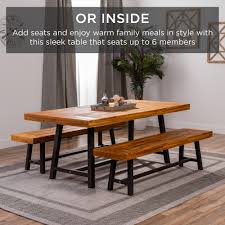 The average price for picnic tables ranges from $10 to $4,000. Patio Lawn Garden Seats Up To 6 Best Choice Products 3 Piece Indoor Outdoor Rustic Acacia Wood Picnic Dining Table Furniture Picnic Baskets Tables Accessories