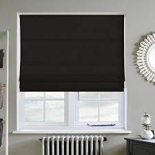 The exquisite roman shade from norman features the aerolite™ cordless system for smooth, dependable control that moves almost like a motorized shade. Faux Suede Deluxe Black Roman Blind Swift Direct Blinds
