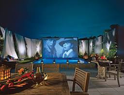 Pool As An Outdoor Theater In West Palm Beach Florida Outdoor Movie Theater Outdoor Theater Celebrity Houses
