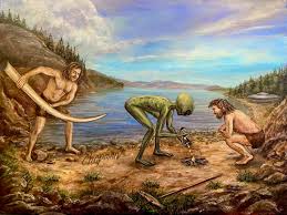 Alien butt probe origin story, Me Chapman, acrylic,2023 : rArt