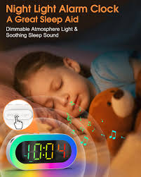 Amazon.com: Alarm Clocks for Bedrooms for Kids Boys Girls Teens Seniors,  Colorful Night Light Alarm Clock with USB Ports, 0-100% Dimmer, Sound  Machine, Customize Alarm, Desk Small Digital Clock, Game Room Decor :