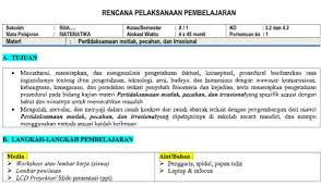 Rpp 1 lembar sma matematika wajib kelas x semester 1 tahun 2021/2022 lengkap dari sekian banyak perangkat pembelajaran, rpp 1 lembar matematika wajib sma kelas 10 semester 1 kurikulum 2013 revisi merupakan perangkat yang wajib disusun secara baik.karena berkaitan langsung dengan kegiatan belajar siswa, untuk pertemuan pertama sampai dengan pertemuanterakhir. Contoh Rpp 1 Lembar Matematika Sma Kelas 10 Semester Ganjil Situs Guru