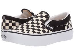 Black And White Checkered Vans Kids Vans Kids Classic Slip On Platform Little Kid Big Kid In 2020 Vans Slip On Black Vans Shoes Girls Girls Shoes Kids