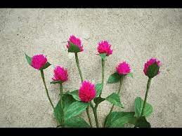 Abc Tv How To Make Globe Amaranth Paper Flowers From Crepe Paper Craft Tutorial Youtube Paper Flowers Paper Flower Art Paper Flower Tutorial