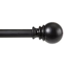 Curtain rods are the largest piece of hardware and will determine the types of end caps, brackets, tiebacks and more that you can consider. 1 Diameter Decorative Curtain Rod With Ball Finial Decor2style