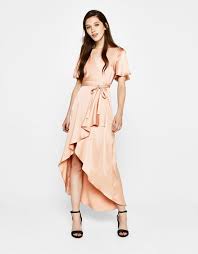 Bershka Saten Capraz Elbise Wrap Elbise Elbise Elbise Modelleri