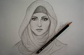 تعلم رسم فتاة محجبة بالرصاص Pencil Art Drawings Art Drawings Art Drawings Sketches Simple