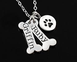 This makes a wonderful gift for any occasion. Personalized Dog Necklace I Bone And Paw Print I Custom Name Charms I Sterling Silver Or 14k Gold Buy Online In India At Desertcart In Productid 23517987