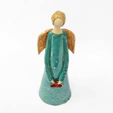 Handmade Ceramic Angel Figure Wit Lace Imprint Doily Texture Etsy In 2020 Ceramic Angels Handmade Ceramics Pottery Angels