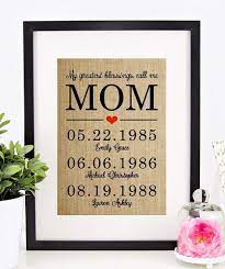 Amazon.com: Personalized Christmas Gifts for Mom, Mother Daughter Gifts,  Birthday, Anniversary: My Greatest Blessings Call Me MOM, Burlap Print  -