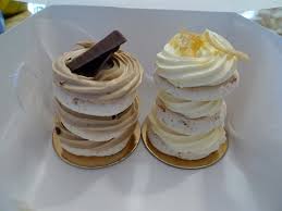 Coffee Dacquoise And Lemon Dacquoise Desserts French Patisserie French Pastries