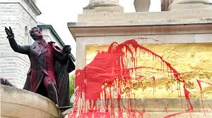 Image result for Vandals Deface Statue of National Anthem Author F.S. Key in Baltimore