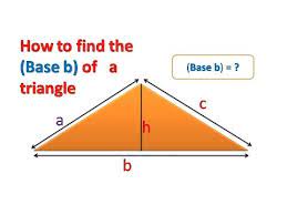 How do you calculate the area of a triangle? How To Find Base B Of Triangle Youtube