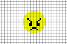 Angry Face Emoji Pixel Art Pixel Art Lego Art Angry Face Emoji