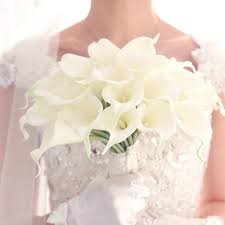 Bouquet lily wedding flowers artificial lili high quality handmade bridal bouquet white pink artificial flower lily single stem real touch lily for wedding home european style artificial flower decorative silk flowers lily for thanksgiving/mother's wedding bouquet home decorative. Best Flowers For A Wedding Bouquet Arabia Weddings