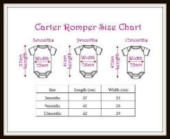Standard Infant Romper Sizing Chart Baby Clothes Sizes