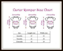 standard infant romper sizing chart baby clothes sizes