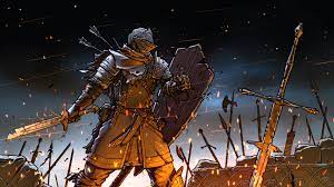 Dark souls game illustration, character holding sword poster. 22 Dark Souls Wallpapers Wallpaperboat