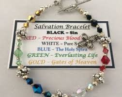 Pulsera De La Salvacion Por Cassiesimagination En Etsy Salvation Bracelet Bracelets With Meaning Beading Jewelery