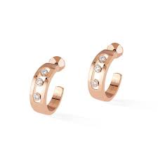 Drop earrings, hoops, single earrings or diamond earcuffs. Messika Move Joaillerie Hoop Earring
