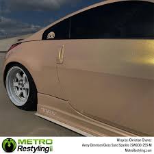 Black And Rose Gold Car Wrap Sand Color Wrap Avery Gloss Sand Sparkle Metro Restyling Vinyl For Cars Vinyl Wrap Vinyl Wrap Car