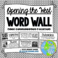 Westward Expansion Word Wall Black And White Word Wall Words Vocabulary Words