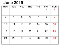 Calendar June 2019 Printable Word June Calendar Printable Printable Calendar Template Calendar Template